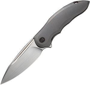 We Knife Makani Framelock Gray Titanium Folding CPM-20CV Pocket Knife 210482
