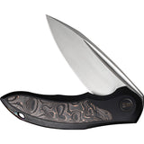 We Knife Makani Framelock Titanium & Copper Foil Folding CPM-20CV Knife 21048B1