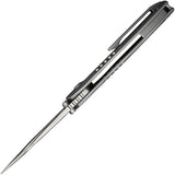 We Knife Trogon Framelock Gray Titanium Folding CPM-20CV Pocket Knife 220021