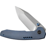 We Knife Trogon Framelock Blue Titanium Folding CPM-20CV Pocket Knife 22002B1