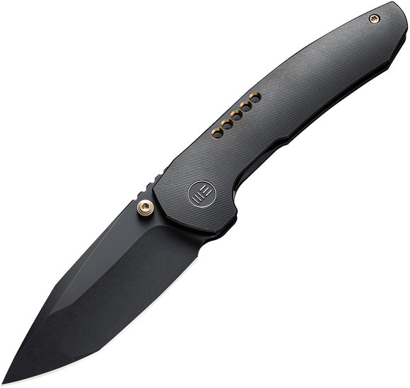 We Knife Trogon Framelock Black Titanium Folding CPM-20CV Pocket Knife 22002B2