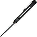 We Knife Trogon Framelock Black Titanium Folding CPM-20CV Pocket Knife 22002B2