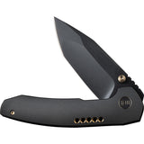 We Knife Trogon Framelock Black Titanium Folding CPM-20CV Pocket Knife 22002B2