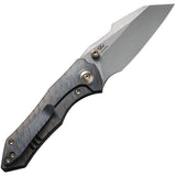 We Knife High-Fin Framelock Tiger Stripe Titanium Folding CPM-20CV Knife 220054