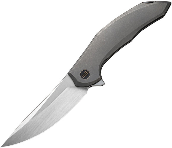 We Knife Merata Framelock LTD Gray Titanium Folding 20CV Pocket Knife 22008A2