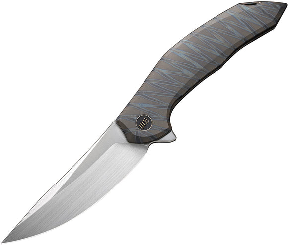 We Knife Merata Framelock LTD Tiger Stripe Titanium Folding 20CV Knife 22008A3