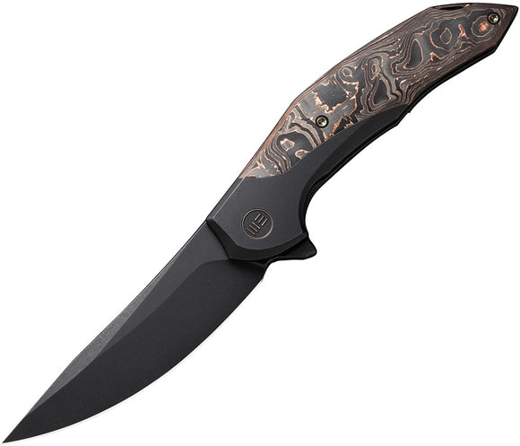 We Knife Merata Framelock LTD Titanium & Copper Foil Folding 20CV Knife 22008B1
