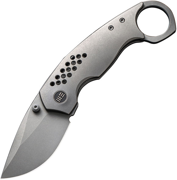 We Knife Envisage Framelock Gray Titanium Folding CPM-20CV Pocket Knife 220131