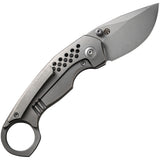 We Knife Envisage Framelock Gray Titanium Folding CPM-20CV Pocket Knife 220131