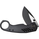 We Knife Envisage Framelock Black Titanium Folding CPM-20CV Pocket Knife 220132