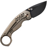 We Knife Envisage Framelock Bronze Titanium Folding CPM-20CV Pocket Knife 220133