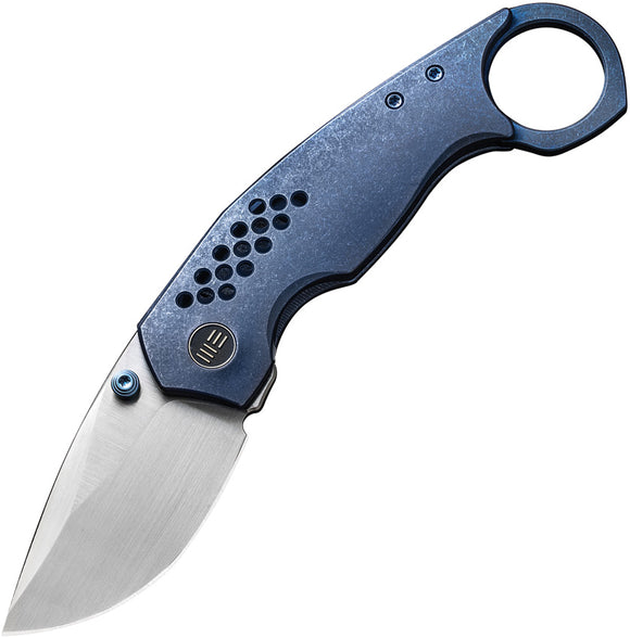 We Knife Envisage Framelock Blue Titanium Folding CPM-20CV Pocket Knife 220134