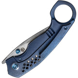 We Knife Envisage Framelock Blue Titanium Folding CPM-20CV Pocket Knife 220134