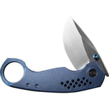 We Knife Envisage Framelock Blue Titanium Folding CPM-20CV Pocket Knife 220134