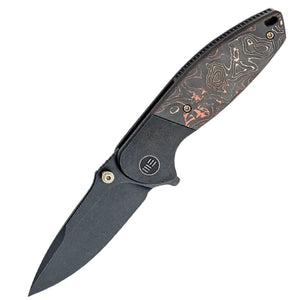 We Knife Nitro Mini Framelock Copper CF & Titanium Folding CPM-20CV Knife 220152