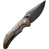 We Knife Riff-Raff Framelock Bronze Titanium Folding 20CV Pocket Knife 22020B1