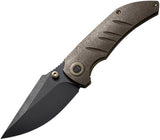 We Knife Riff-Raff Framelock Bronze Titanium Folding 20CV Pocket Knife 22020B1