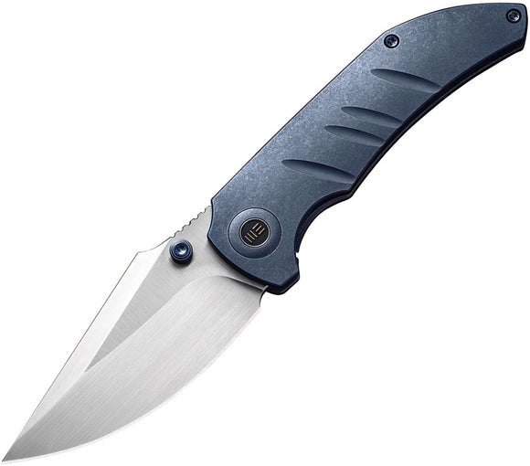 We Knife Riff-Raff Framelock Blue Titanium Folding 20CV Pocket Knife 22020B2