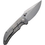 We Knife Riff-Raff Framelock Gray Titanium Folding 20CV Pocket Knife 22020B3