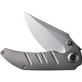We Knife Riff-Raff Framelock Bead Blasted Titanium Folding 20CV Knife 22020B4