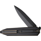We Knife Diatomic Framelock Black & Bronze Titanium Folding 20CV Knife 220321