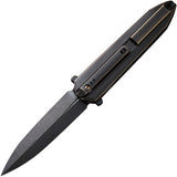 We Knife Diatomic Framelock Black & Bronze Titanium Folding 20CV Knife 220321