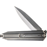 We Knife Diatomic Framelock Polished Titanium Folding CPM-20CV Knife 220322