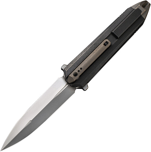 We Knife Diatomic Framelock Black & Bronze Titanium Folding 20CV Knife 220323