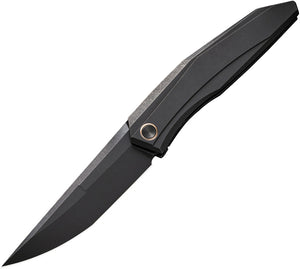 We Knife Cybernetic Framelock LTD Black Titanium Folding CPM-20CV Knife 220331