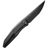 We Knife Cybernetic Framelock LTD Black Titanium Folding CPM-20CV Knife 220331