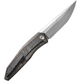 We Knife Cybernetic Framelock LTD Flamed Titanium Folding CPM-20CV Knife 220333