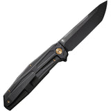 We Knife Shadowfire Framelock Black Titanium Folding 20CV Pocket Knife 220351