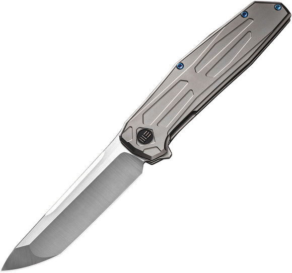 We Knife Shadowfire Framelock Gray Titanium Folding 20CV Pocket Knife 220352