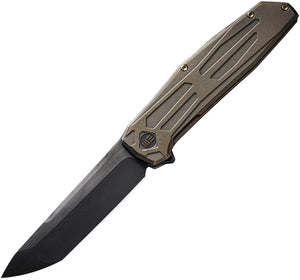 We Knife Shadowfire Framelock Bronze Titanium Folding 20CV Pocket Knife 220353