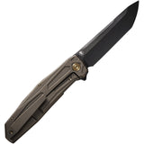 We Knife Shadowfire Framelock Bronze Titanium Folding 20CV Pocket Knife 220353