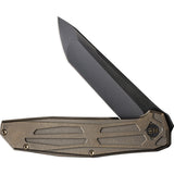 We Knife Shadowfire Framelock Bronze Titanium Folding 20CV Pocket Knife 220353