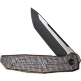 We Knife Shadowfire Framelock Tiger Stripe Titanium Folding 20CV Knife 220354