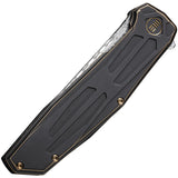 We Knife Shadowfire Black & Bronze Titanium Folding Damasteel Knife 22035DS1