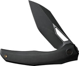 We Knife Ignio Framelock Black Titanium Folding CPM-20CV Pocket Knife 22042B1