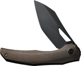 We Knife Ignio Framelock Bronze Titanium Folding CPM-20CV Pocket Knife 22042B2
