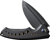 We Knife Nexusia Framelock LTE Black Titanium Folding CPM-20CV Knife 220441