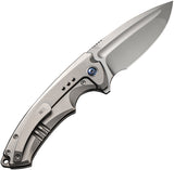 We Knife Nexusia Framelock LTE Polished Titanium Folding CPM-20CV Knife 220444