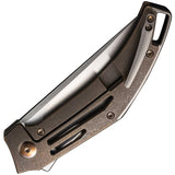 We Knife Speedliner Framelock Bronze 6AL4V Titanium Folding 20CV Knife 22045C2