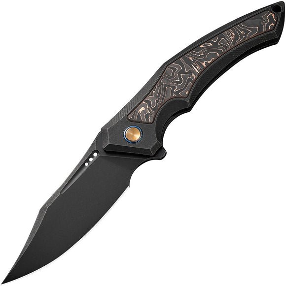 We Knife Orpheus LTD Black Titanium & Copper Foil CF Folding 20CV Knife 230093