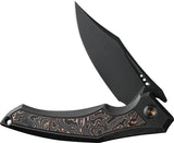 We Knife Orpheus LTD Black Titanium & Copper Foil CF Folding 20CV Knife 230093