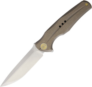 We Knife  Satin Bronze Titanium Folding Pocket Knife Folder 601r