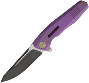 We Knife Purple Black Satin Titanium Folding Knife Pocket Folder 603c