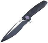 We Knife Model 604 Gray Tanto Titanium Folding M390 Knife 604o
