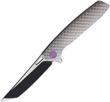 We Knife Model 604 Gray Tanto Titanium Folding M390 Knife 604p