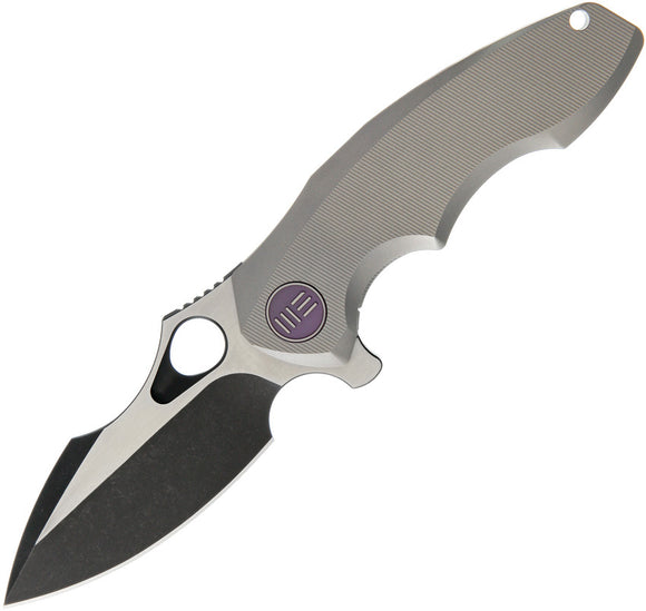We Knife Gray Framelock Titanium Folding Knife Pocket Folder 605e